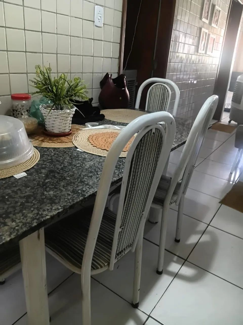 Mesa de Mármore jantar 6 cadeiras  - Foto 2