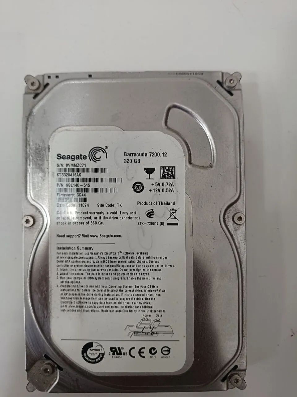 Hd seagate 320GB Barracuda cftv dvr nvr cpu  - Foto 3