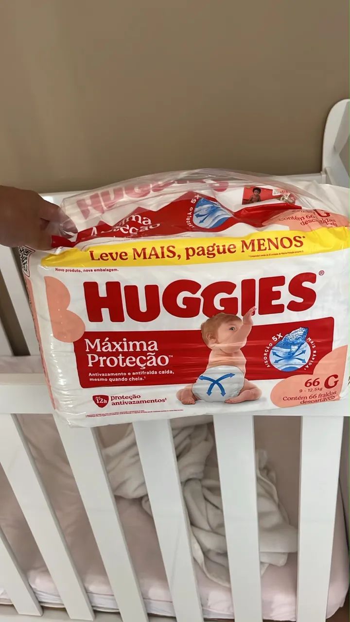 Fralda G Huggies máxima proteção 
