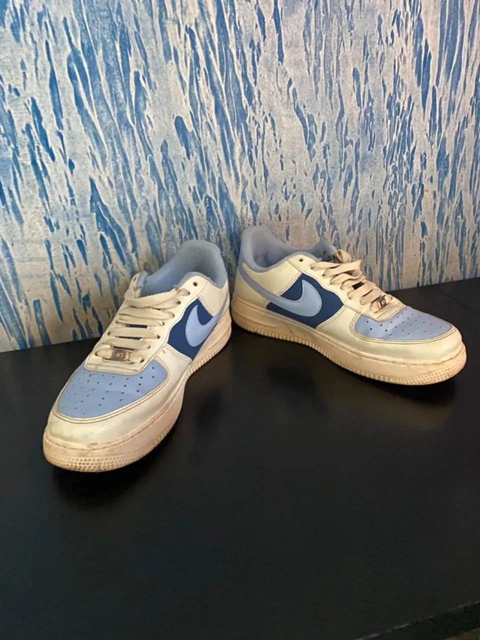 Tênis Nike Air Force Azul Usado - Foto 3