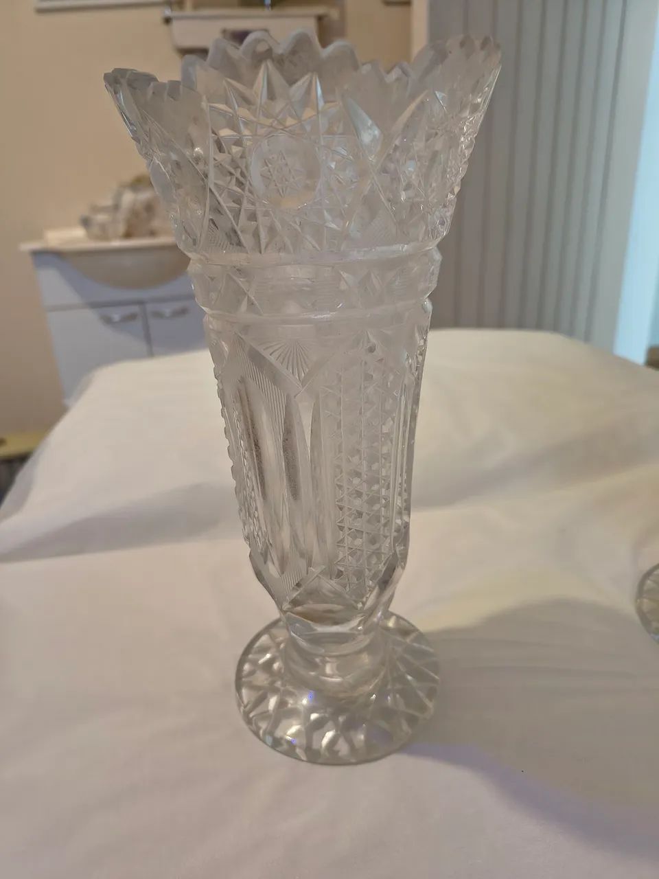 Par vasos de cristais antigos  - Foto 4