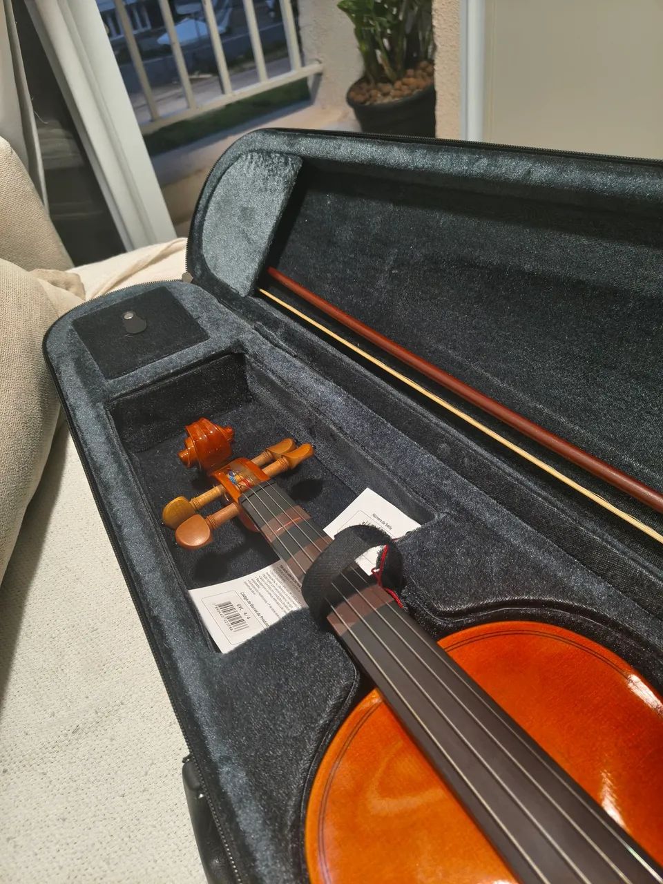 Violino Giannini GVL 4/4 - Natural Brilhante - Excelente estado - Foto 5