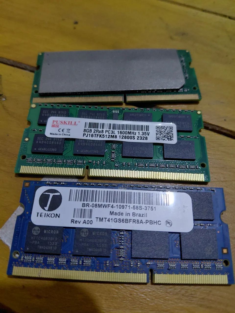 3 Memórias RAM para Notebook 