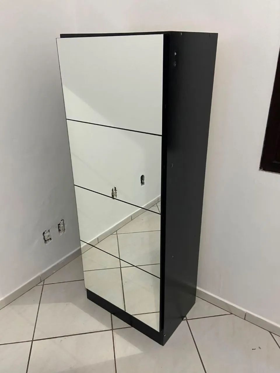 Sapateira com espelho cor preta - Foto 3