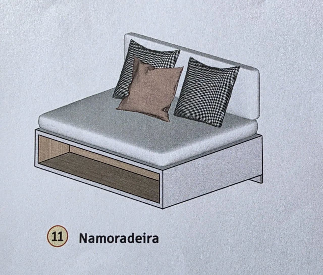 Banco Namoradeira Madeira sob Medida - Foto 4
