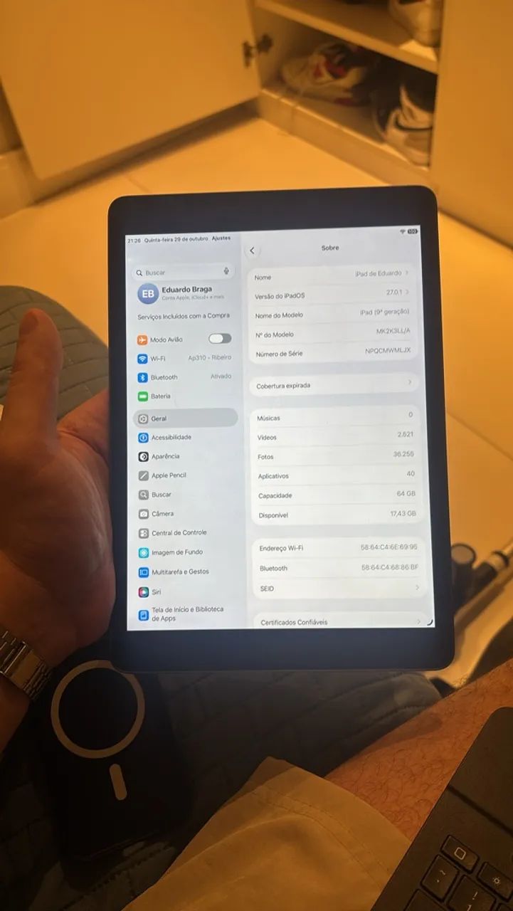 Ipad 9 + capa slim folio logitech - Foto 3