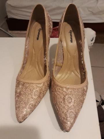 Sapato salto Rosamango salmão 36 novo!