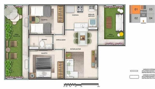 Apartamento Condomínio Chapada dos Pinhais Coxipó MRV - Foto 6