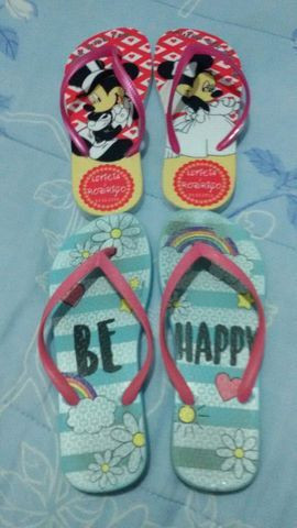 2 pares de chinelo n 33/34