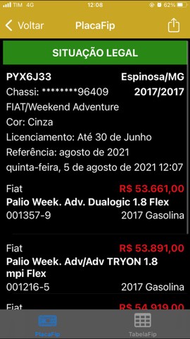 VENDO PALIO ADVENTURE ABAIXO DA TABELA