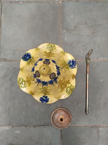 Lustre antigo 3 bicos para restaurar