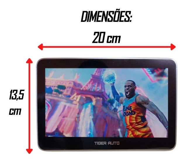 Encosto Cabeça De Acoplar 8 Espelha Android Touch Tiger Auto - Foto 4