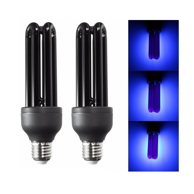 Kit 2 Lâmpada Luz Negra Uv Ultra Violeta 35w 110v Festa Balada DJ