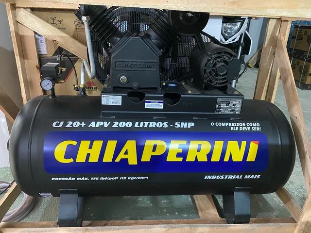 Compressor de Ar 200L 175psi Motor 5Hp Trifásico 20pes Industrial - Chiaperini (Novo) - Foto 5