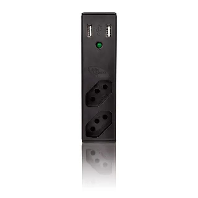 Filtro de Linha com Carregador USB Coletek FL-USB21GBK USB 2.1A - WZetta - Foto 2