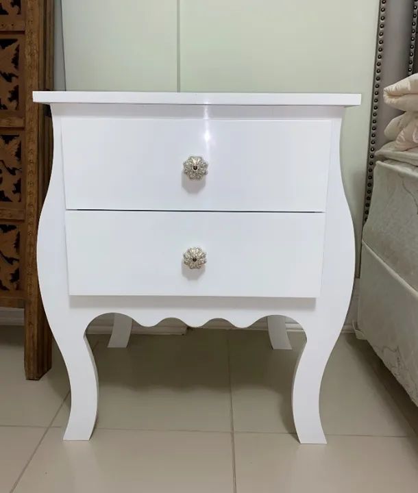 Conjunto - Cômodas - Quarto - Branco - Vintage