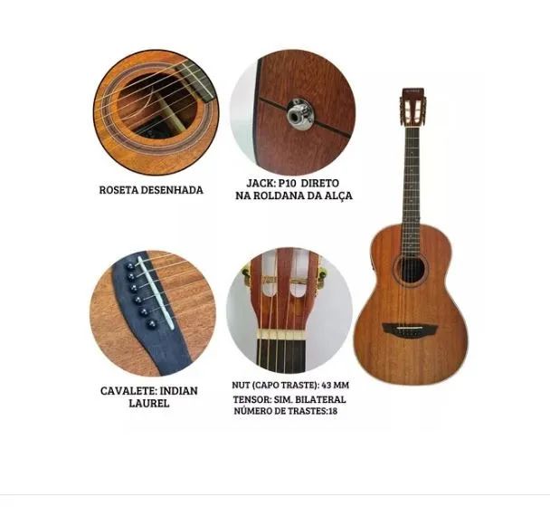 Violão Strinberg Sy200 Mahogany Aço New Yorker - Foto 4