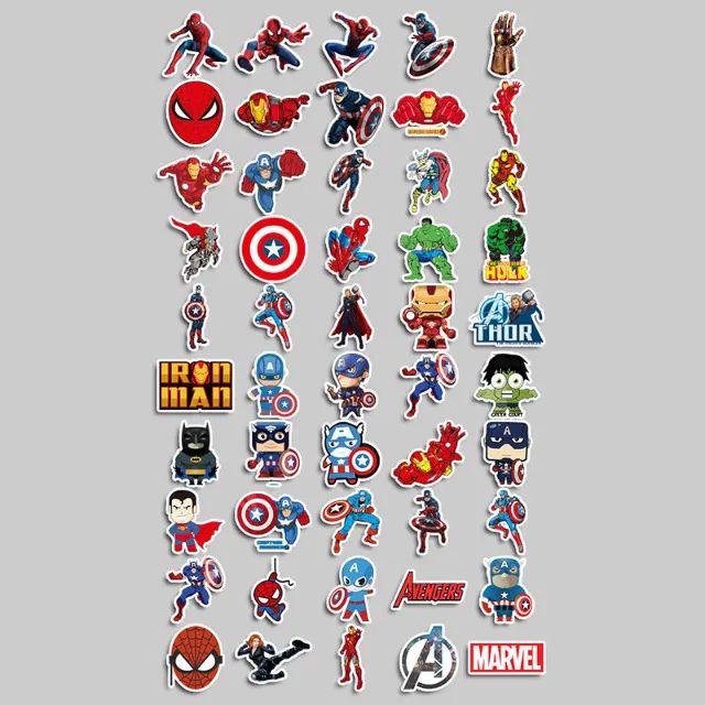 Kit 50 Adesivos do Marvel DC Thor Batman Hulk Homem Aranha Fero Autocolantes Unidades Pcs - Foto 4