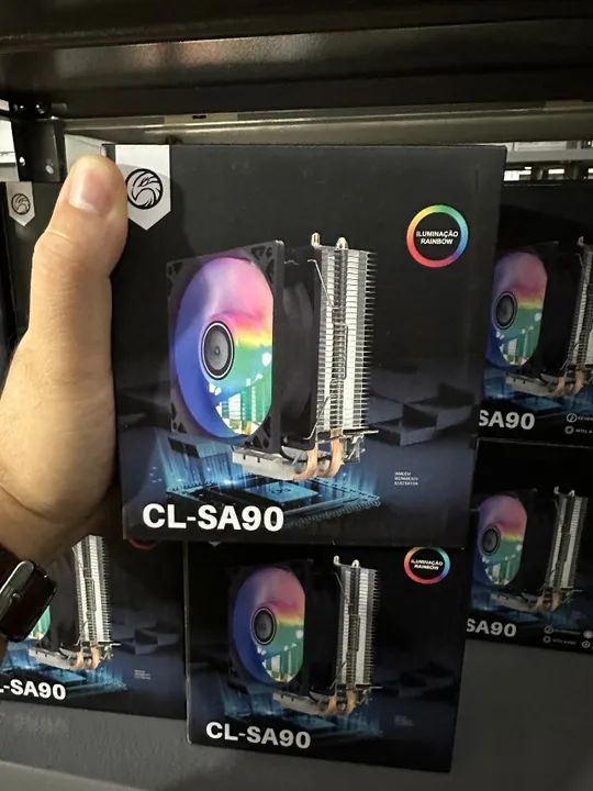 Cooler BrazilPC Gamer CL-SA90R 2 Heatpipe 100W LED