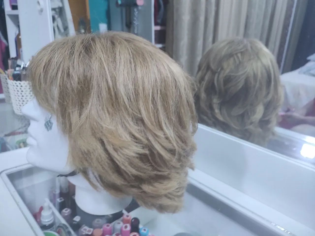 Peruca Lace Cabelo 100% Humano Loiro Médio - Foto 3