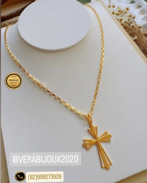  correntes masculinas banhadas a ouro 18k  - Foto 3