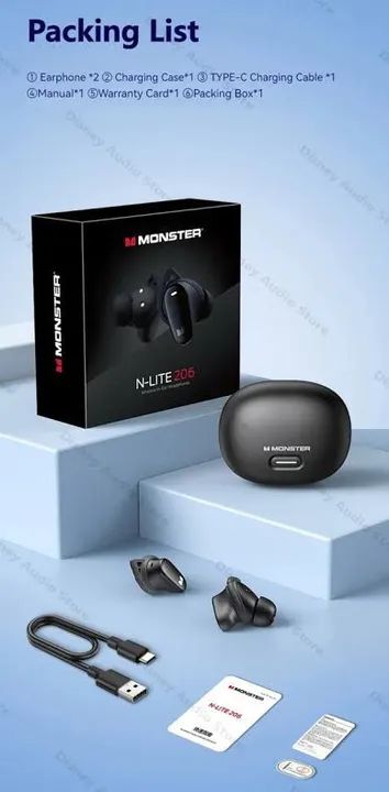 Fones de Ouvido Monster N-Lite 206 - original Sem Fio - Foto 6