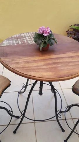 Mesa Bistrô Ajustável Tampo 70cm  - Foto 2