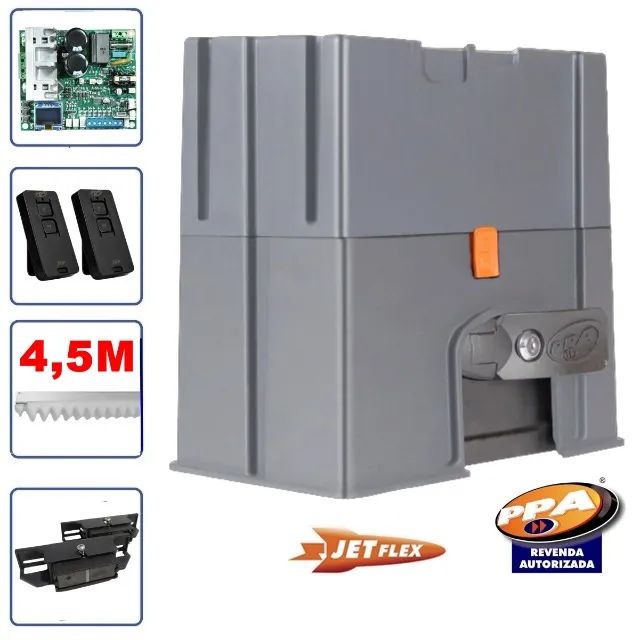 Kit Motor de Portão Eletrônico Industrial Ppa DZ 1400Kg 1Hp Jetflex Bivolt Linha Rápida - Foto 3