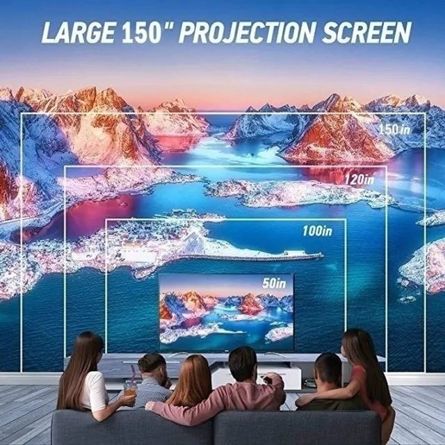 smart projetor time to enjoy home cinema house data show smart epsones led hd filmes usb p - Foto 4