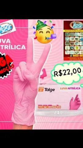 Luva Nitrilica S/Pó Cx C/100 Un P/M/G Rosa BB 28,00