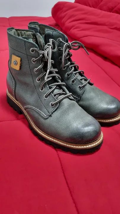 Coturno feminino Cravo e Canela 37 preto /  cinza - Foto 3