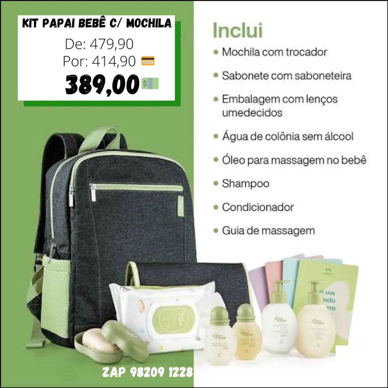 Kit Mamãe Bebê Papai Bebê com Mochila Modelo 2019 Presente Natura - Artigos  infantis - Setor Oeste (Sobradinho II), Brasília 1315248054 | OLX