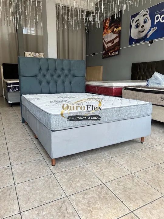 Cama box com colchão D33 pronta entrega  - Foto 4