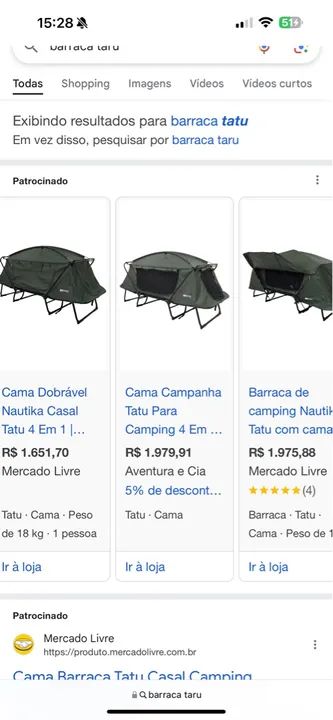 Tenda Camping Dobrável Cama de Camping - Foto 2