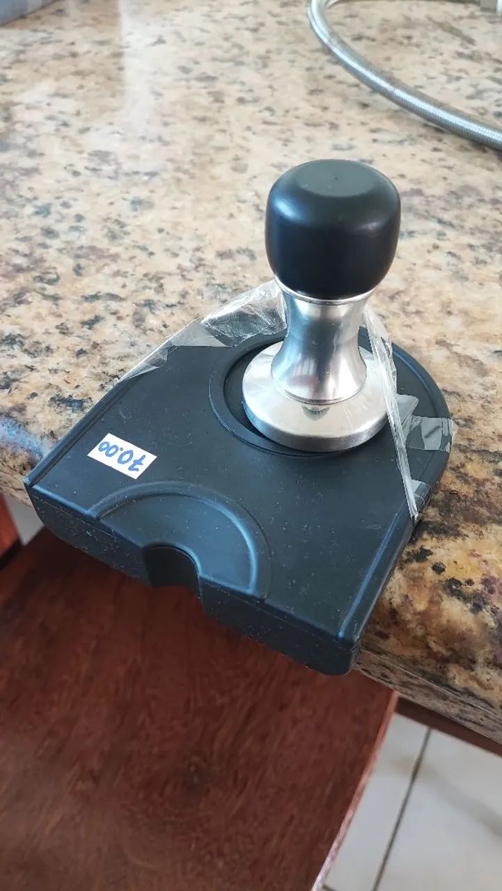 Tapetinho + tamper para café espresso