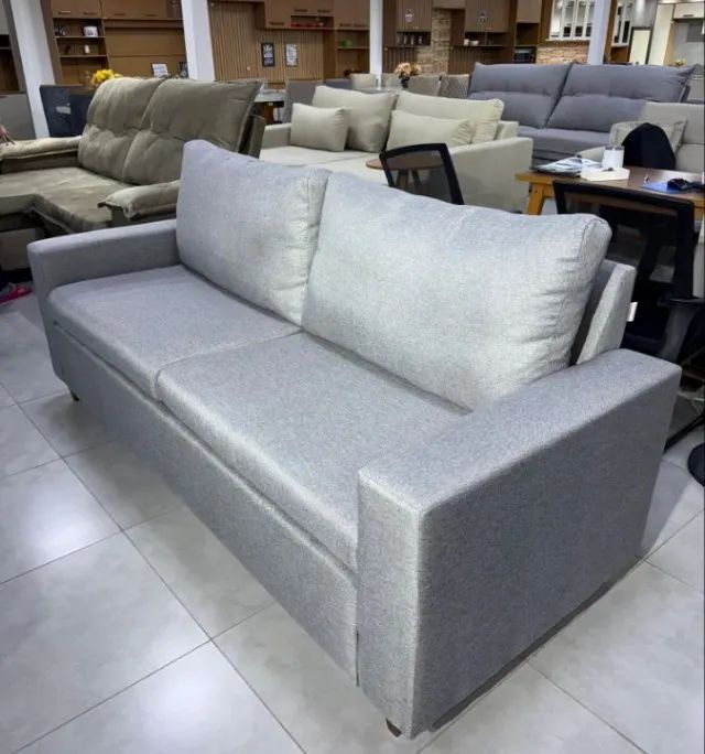 Sofá Living Malu 2,10m Linho FAZEMOS ENTREGAS