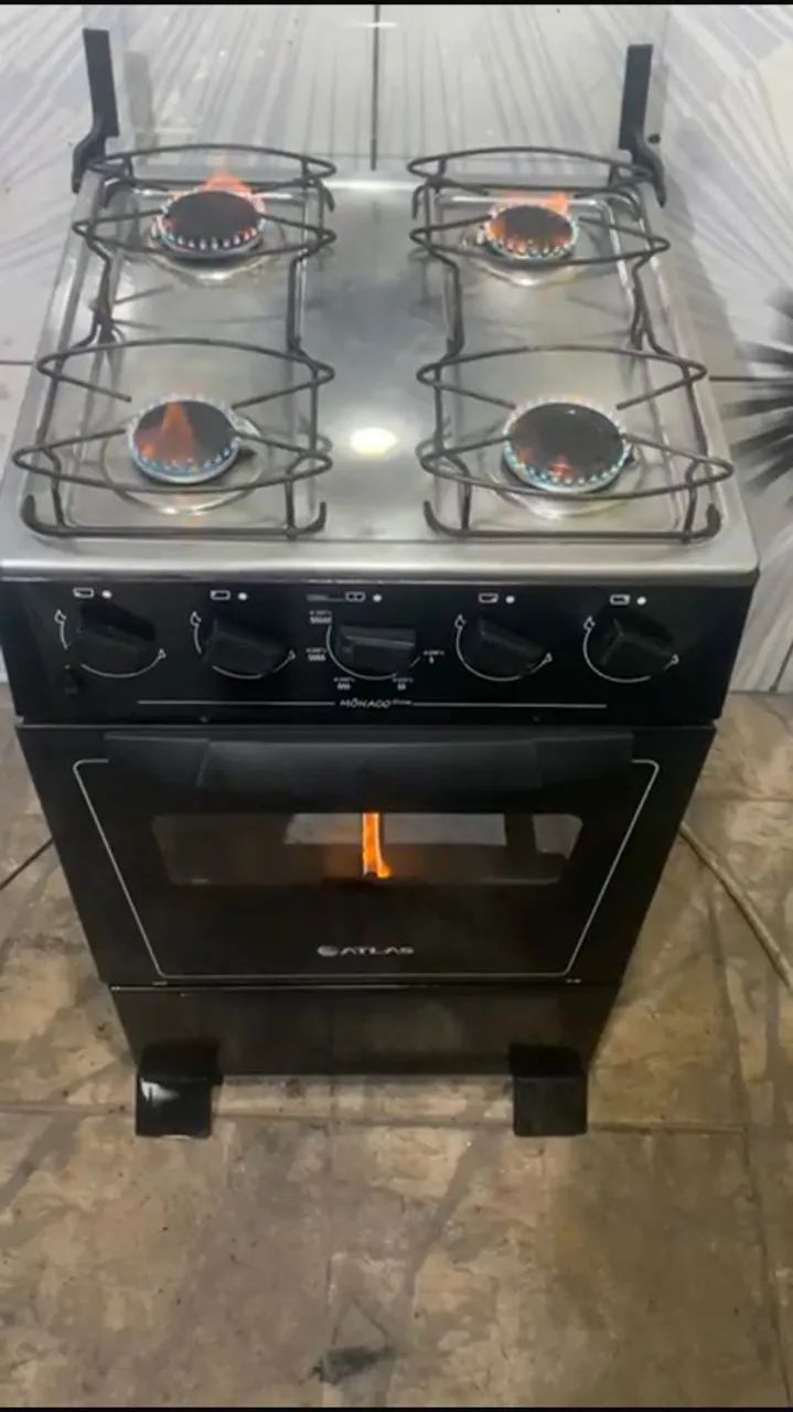 Fogão Atlas Preto Automático  - Foto 4