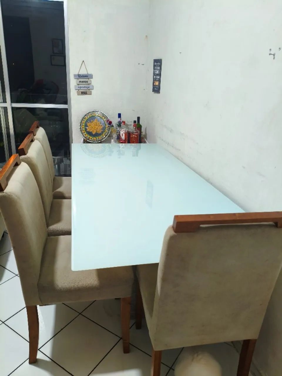 Mesa de jantar de vidro retangular  - Foto 4
