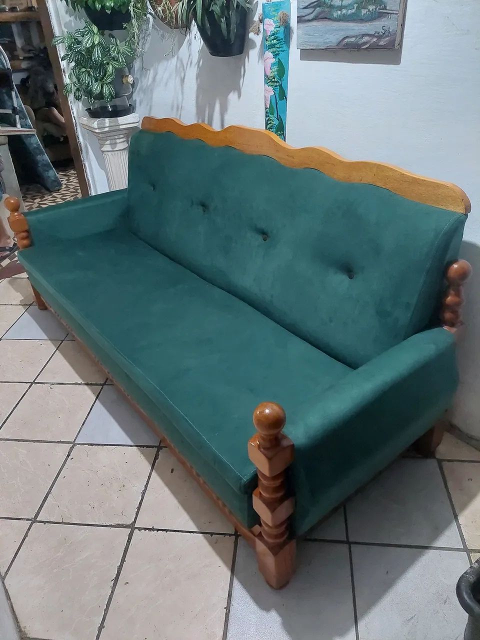 SOFA DE MADEIRA MAÇIÇA ANTIGUIDADE65576053816065121