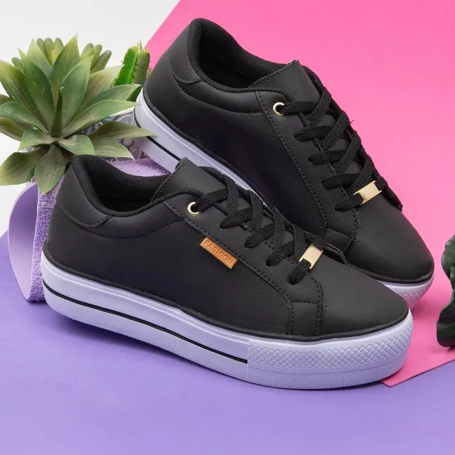 Tênis Feminino Plataforma Básico Feshion