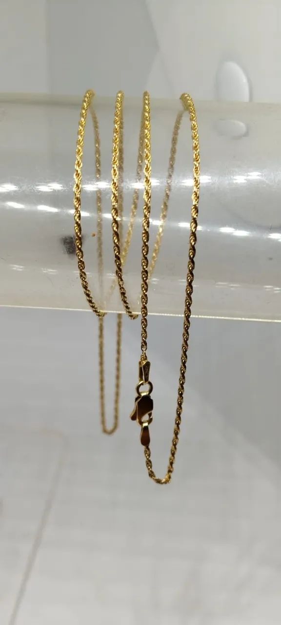 Colar Torcido Ouro 18k -63cm - Foto 5
