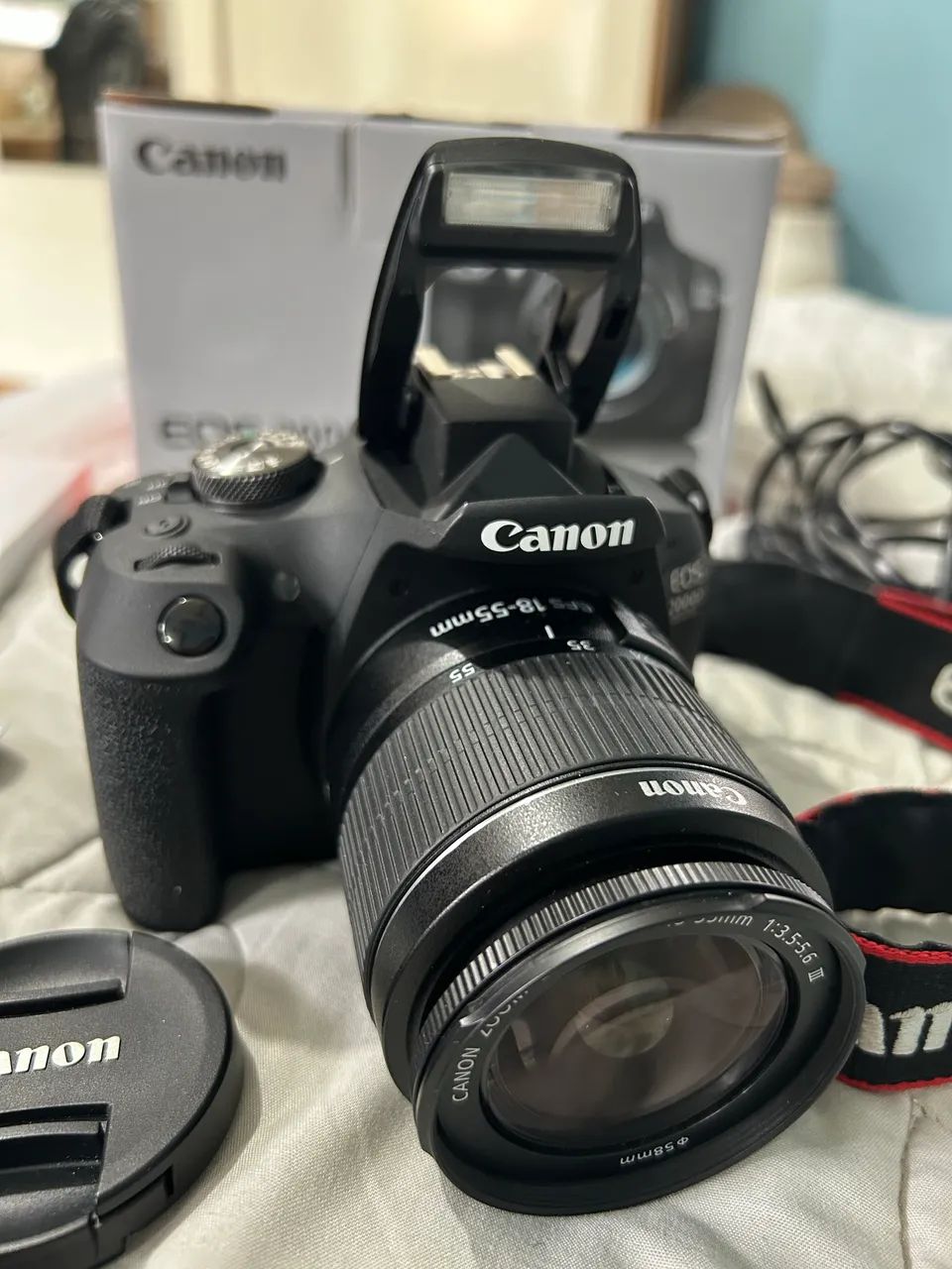 Canon Câmera EOS 2000D DSLR e lente EF-S 18-55 mm f/3.5-5.6 - Foto 4
