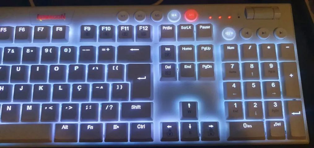 Teclado Mecânico Redragon Horus, Abnt2, Switch Brown, Perfil Baixo, Modelo K619W-RGB - Foto 6