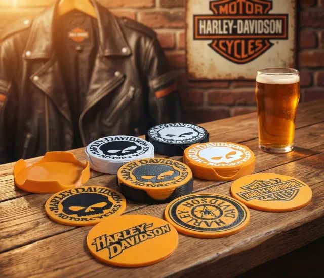 Porta copos personalizado Harley Davidson