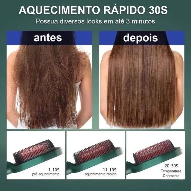 Escova Alisadora 3 em 1 - PAGUE SOMENTE NA ENTREGA ? - Foto 5