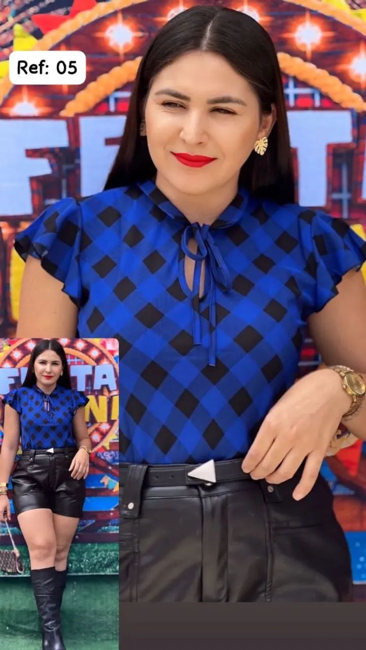 Camisa xadrez feminina