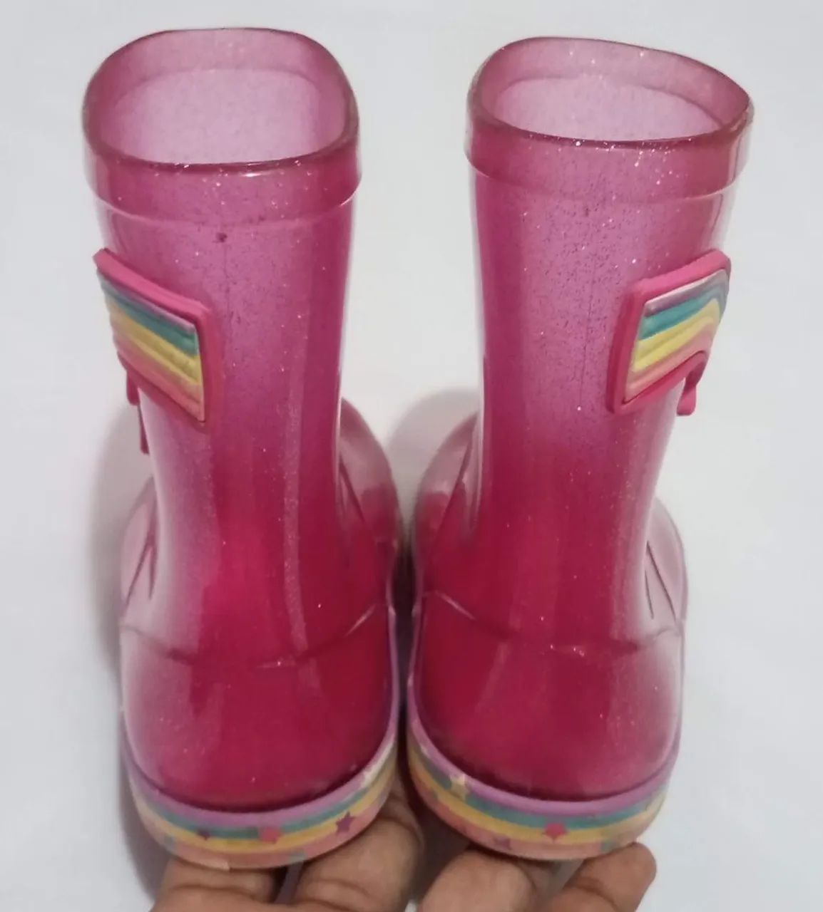 Botas de Chuva Rosa com Glitter 23/24 - Foto 2