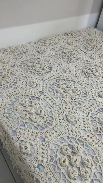 Colcha crochê cama casal normal!  - Foto 4