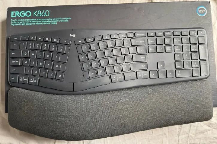 Teclado sem fio Logitech ERGO K860, Suporte para Descanso de Pulso, Windows e Mac - Foto 3