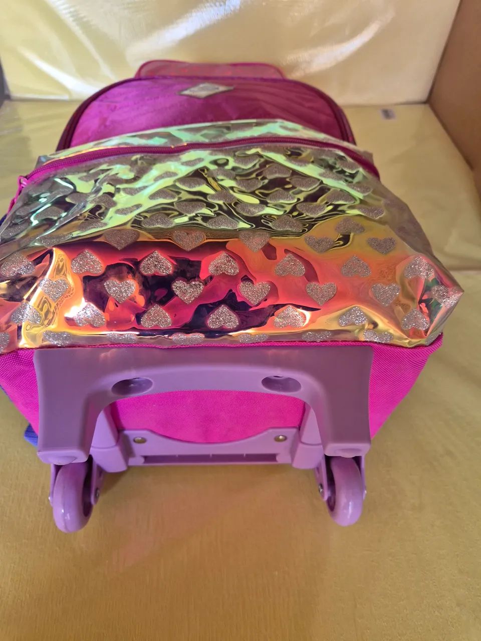 Mochila de Rodinhas Infantil Sestini - Rosa - Foto 2